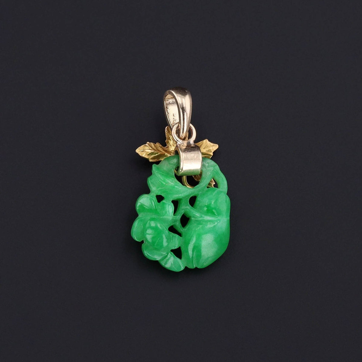 Antique Jade Conversion Pendant of 14k Gold - Trademark Antiques