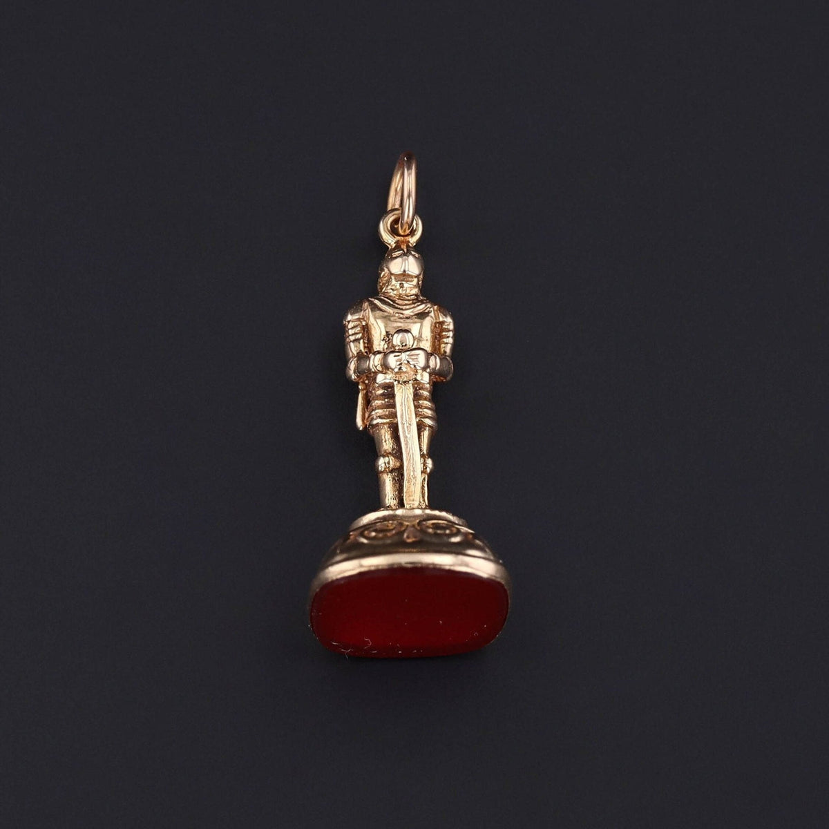 Antique Knight Fob of 9ct Gold - Trademark Antiques