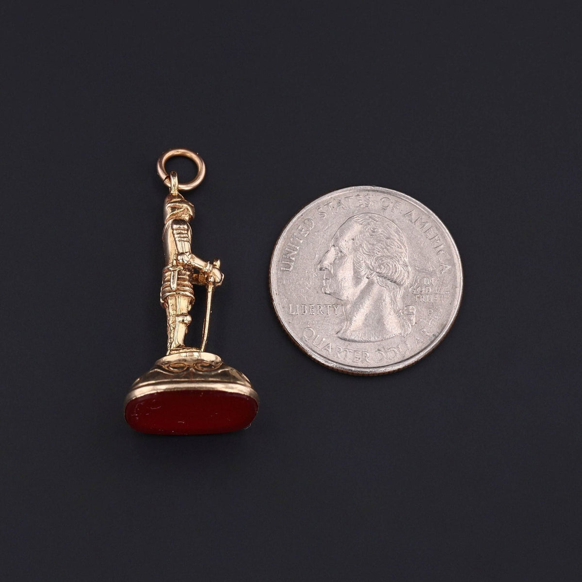 Antique Knight Fob of 9ct Gold - Trademark Antiques