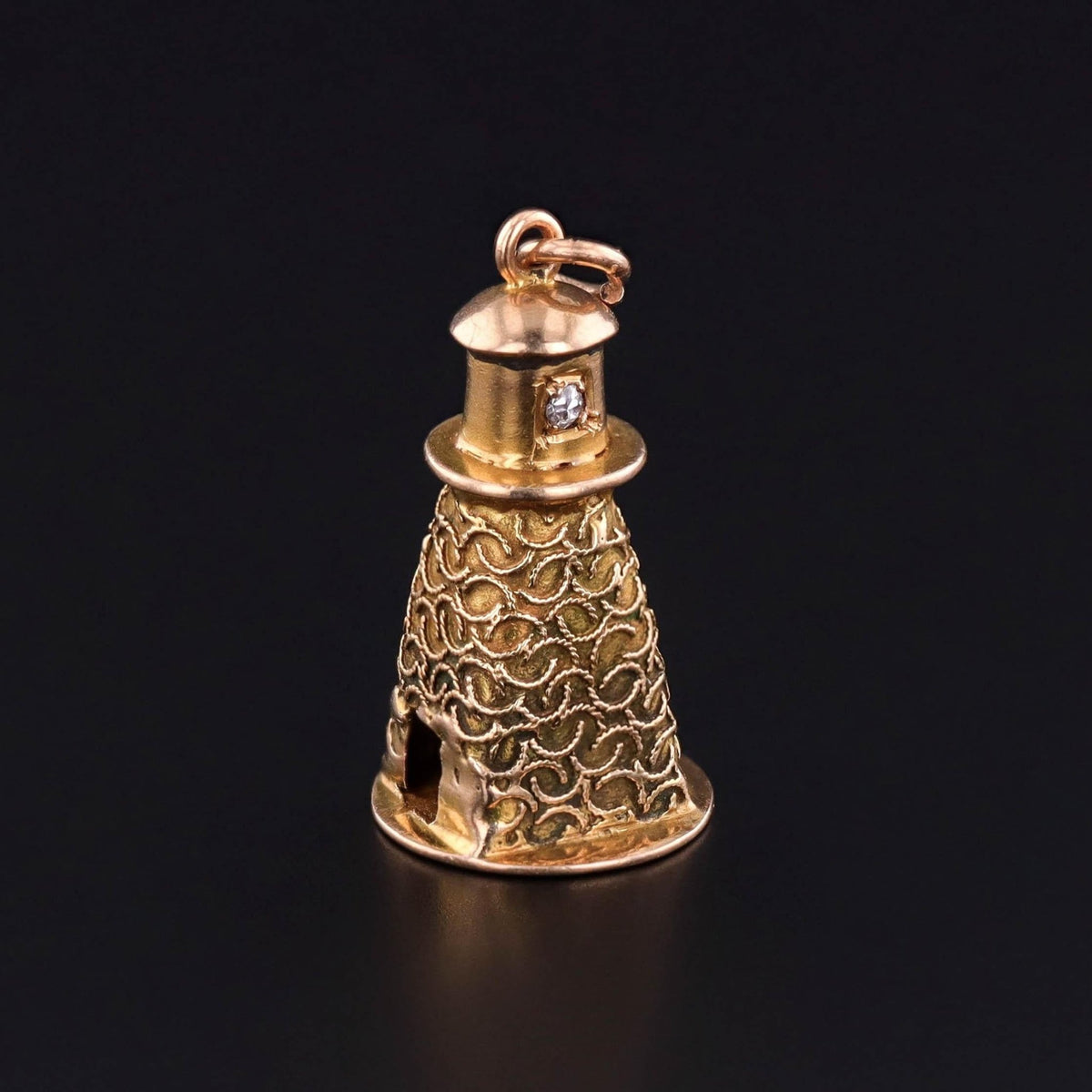 Antique Lighthouse Charm of 14k Gold - Trademark Antiques