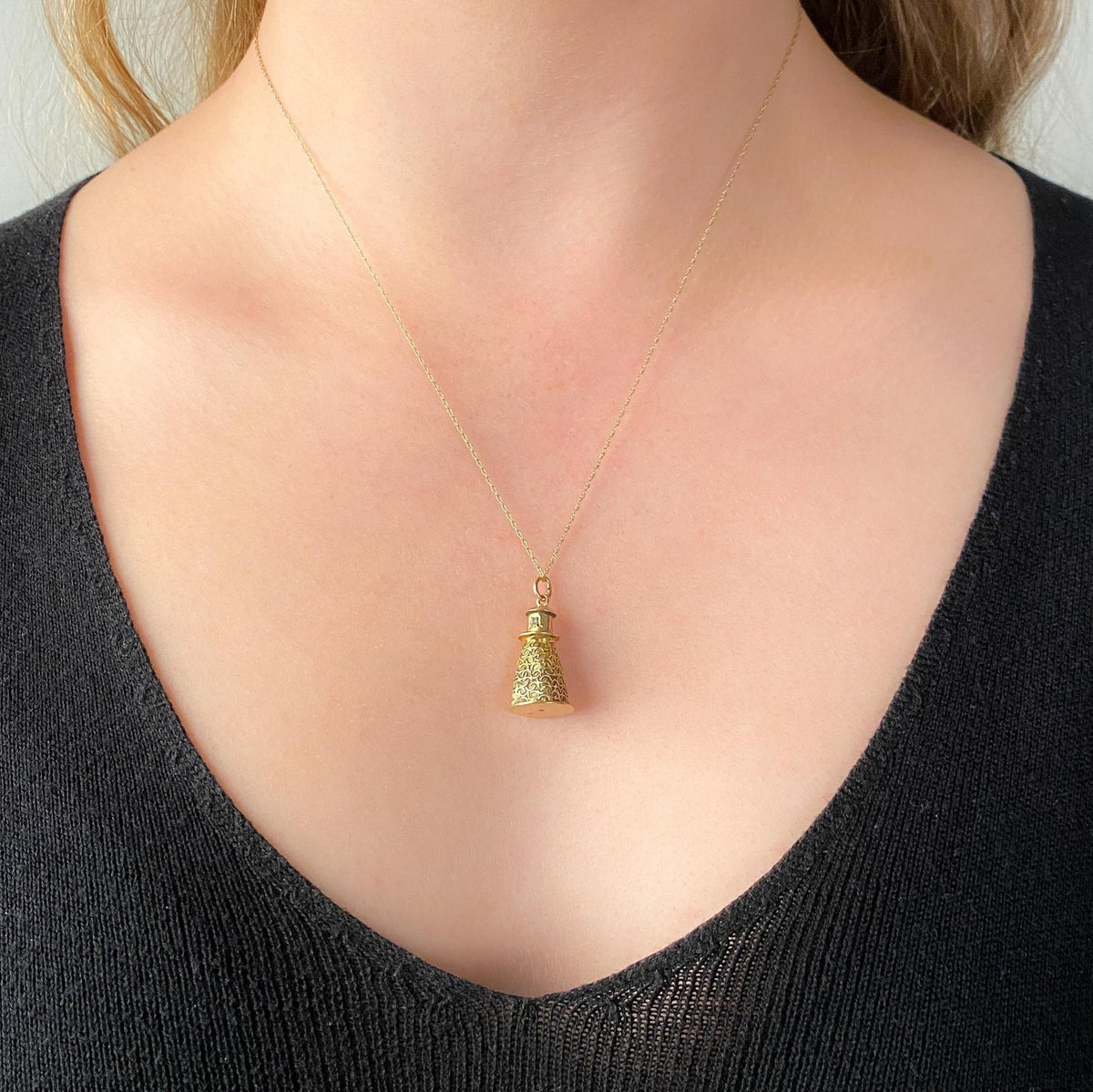 Antique Lighthouse Charm of 14k Gold - Trademark Antiques