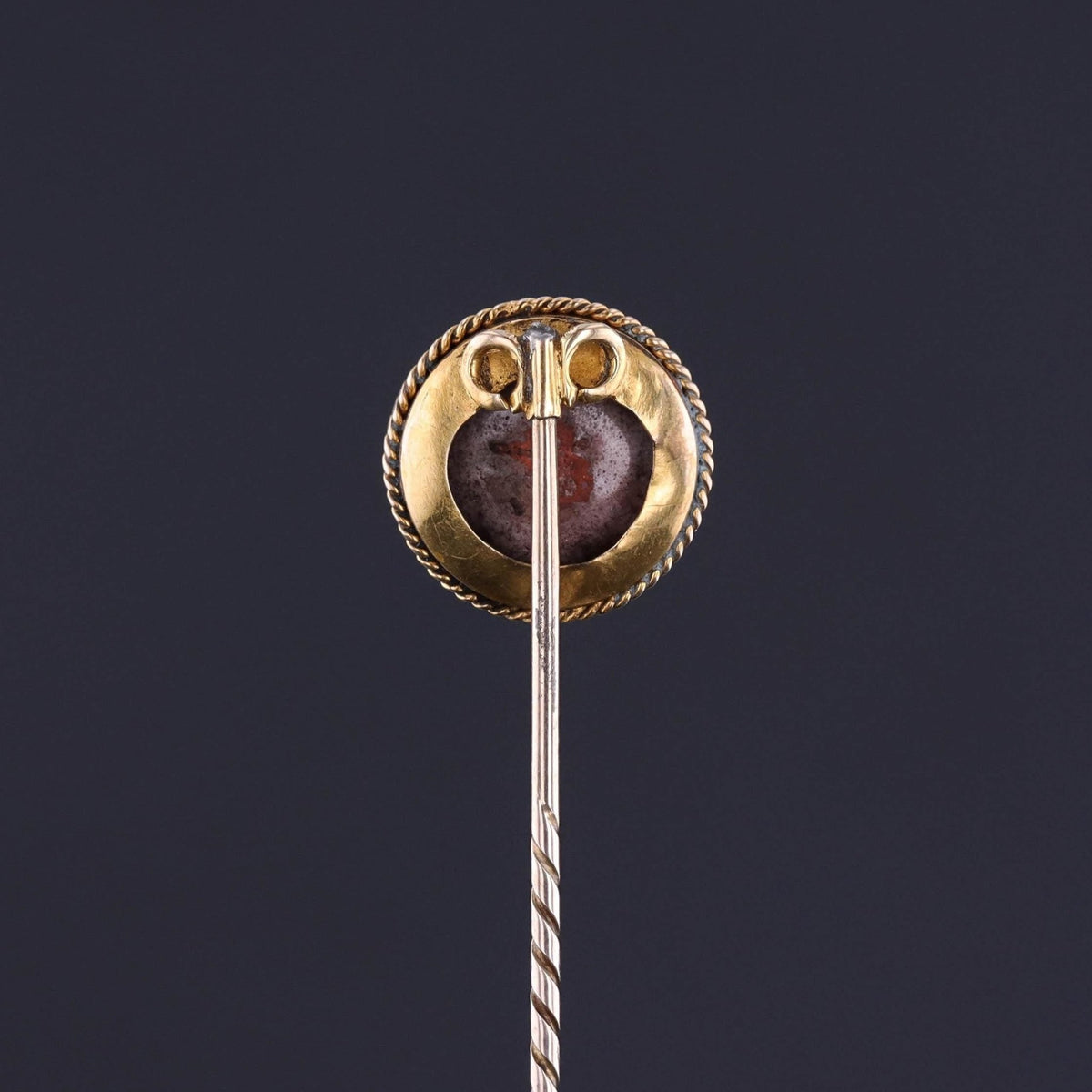 Antique Limoges Enamel Stickpin of 18k &amp; 9ct Gold - Trademark Antiques