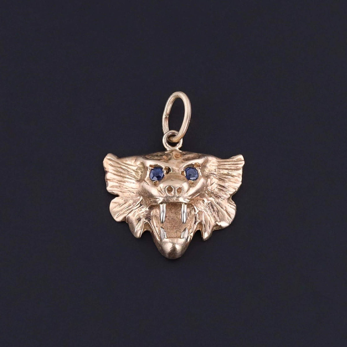 Antique Lion Charm of 14k Gold - Trademark Antiques