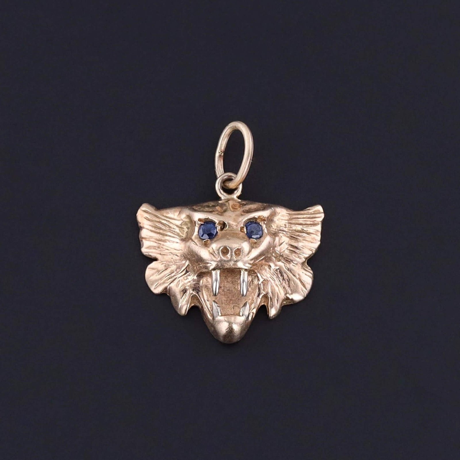 Antique Lion Charm of 14k Gold - Trademark Antiques