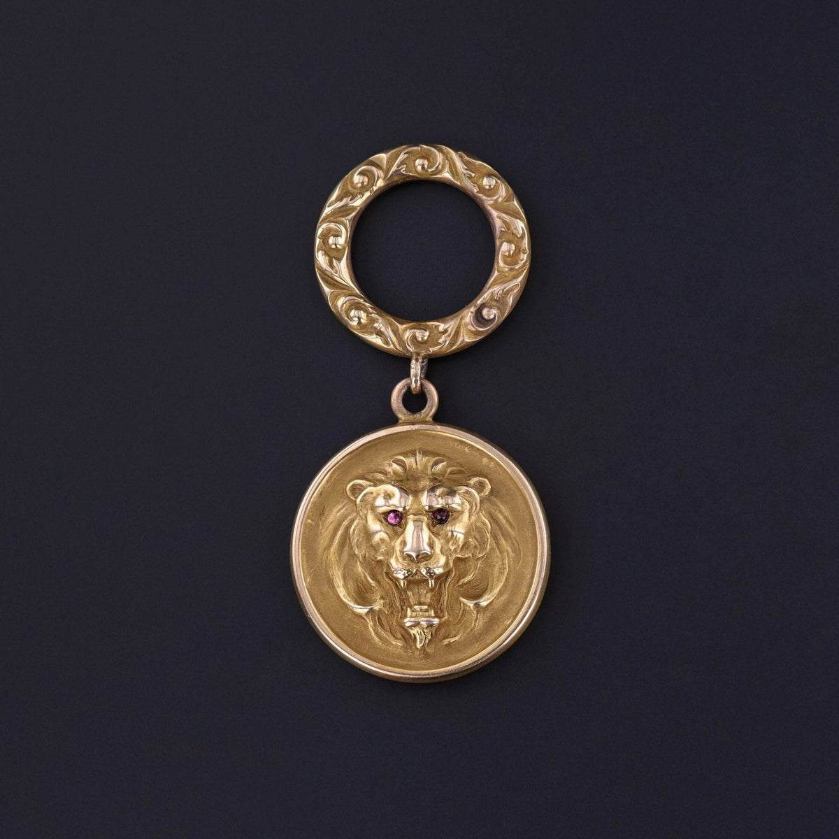 Antique Lion Pendant of 10k Gold - Trademark Antiques