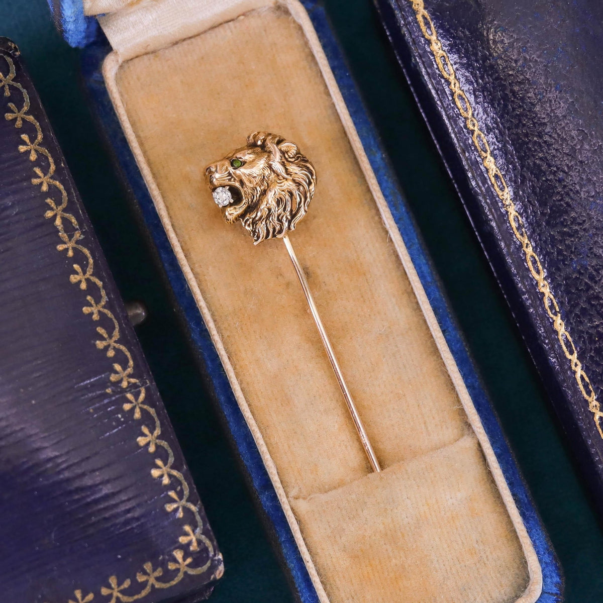 Antique Lion Stickpin of 10k Gold - Trademark Antiques