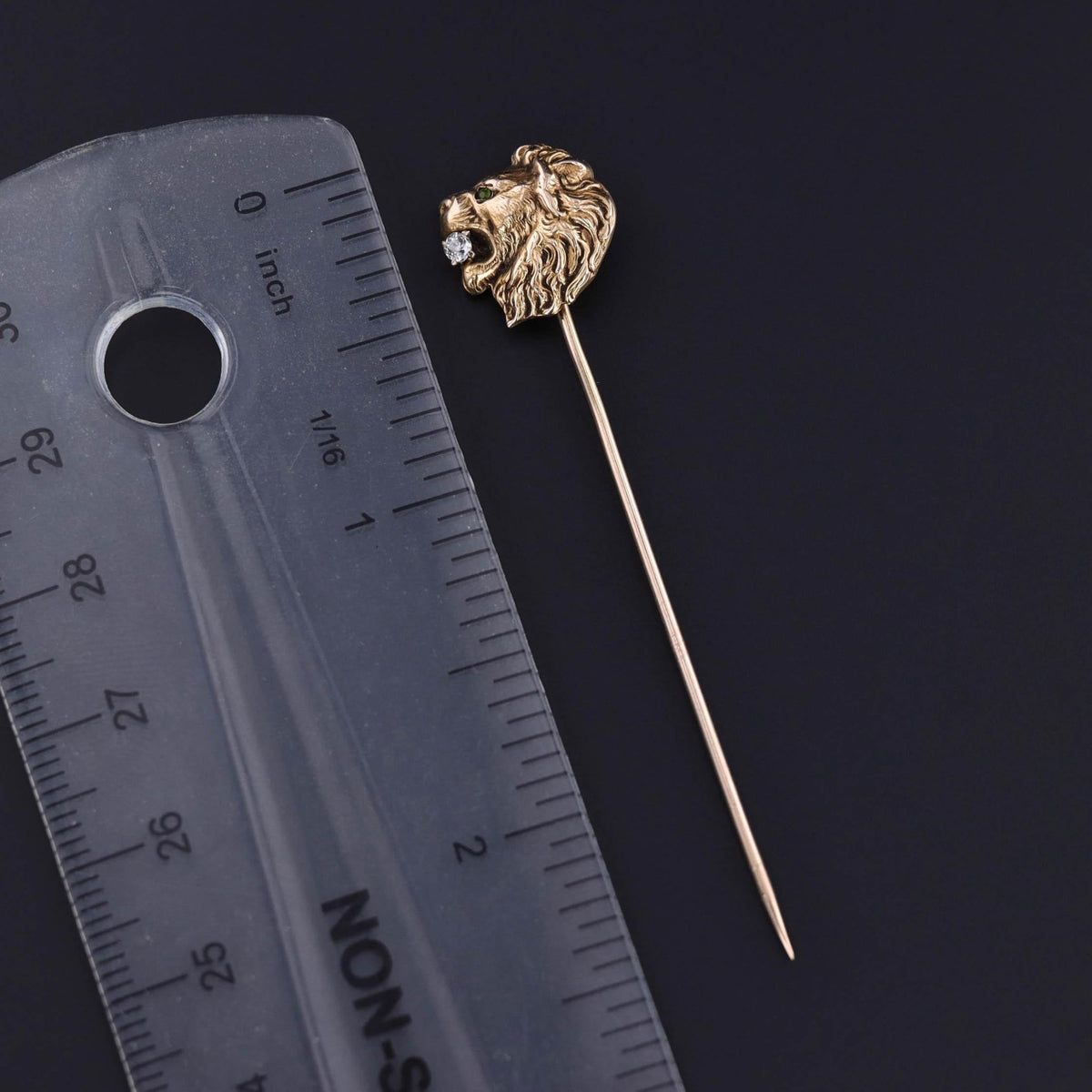 Antique Lion Stickpin of 10k Gold - Trademark Antiques
