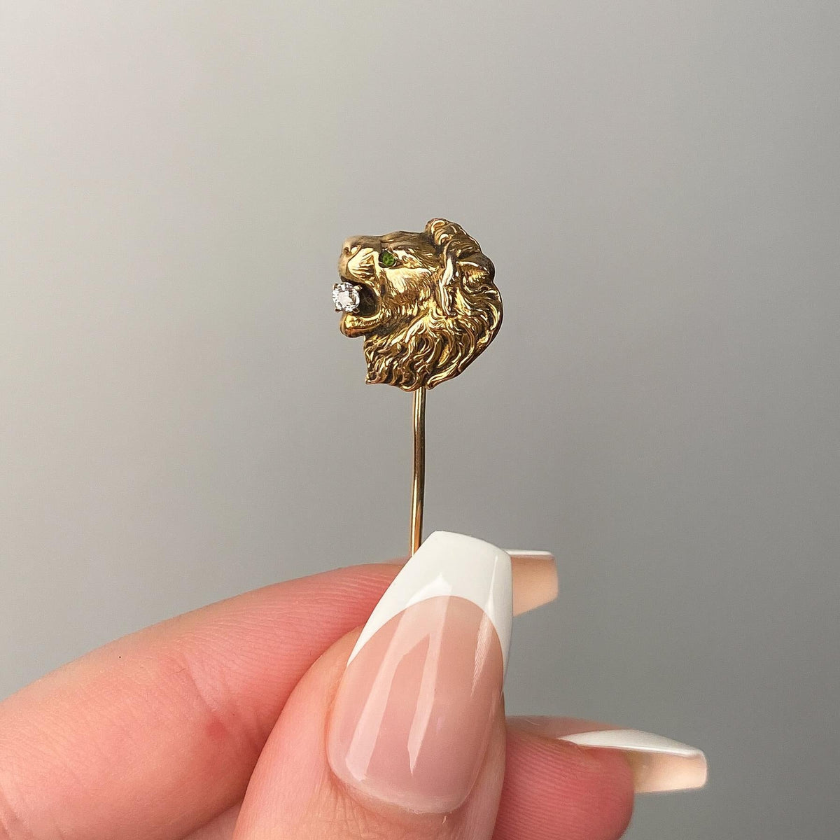 Antique Lion Stickpin of 10k Gold - Trademark Antiques
