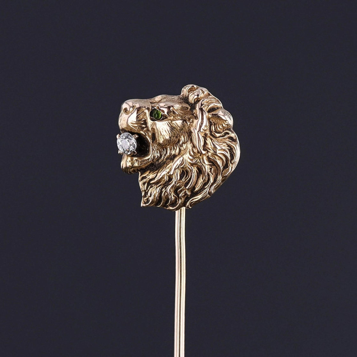 Antique Lion Stickpin of 10k Gold - Trademark Antiques