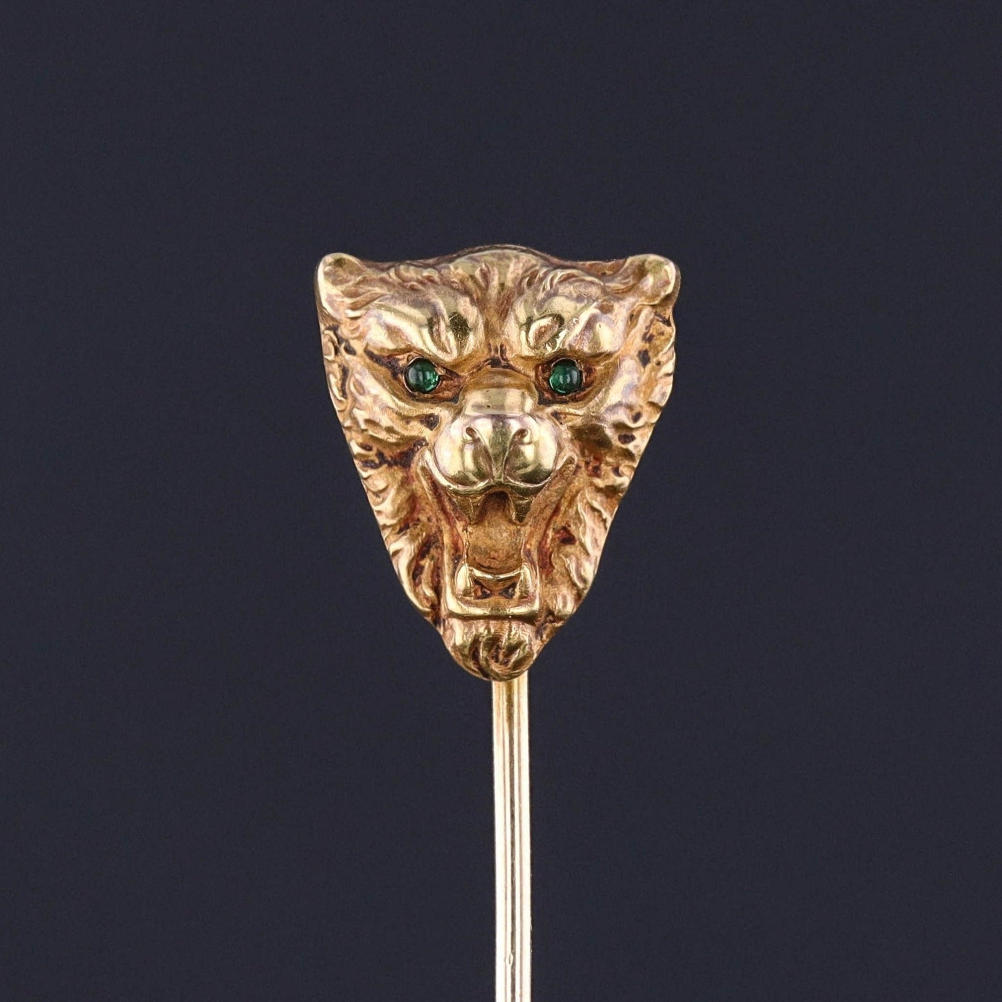 Antique Lion Stickpin of 14k Gold - Trademark Antiques