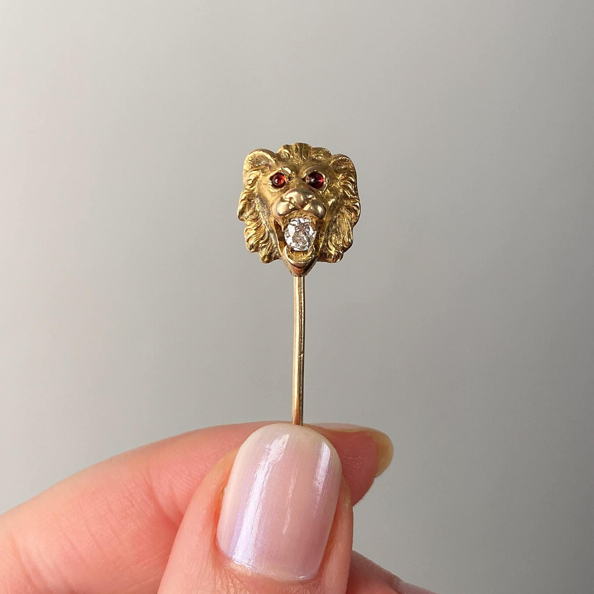 Antique Lion Stickpin of 14k Gold - Trademark Antiques