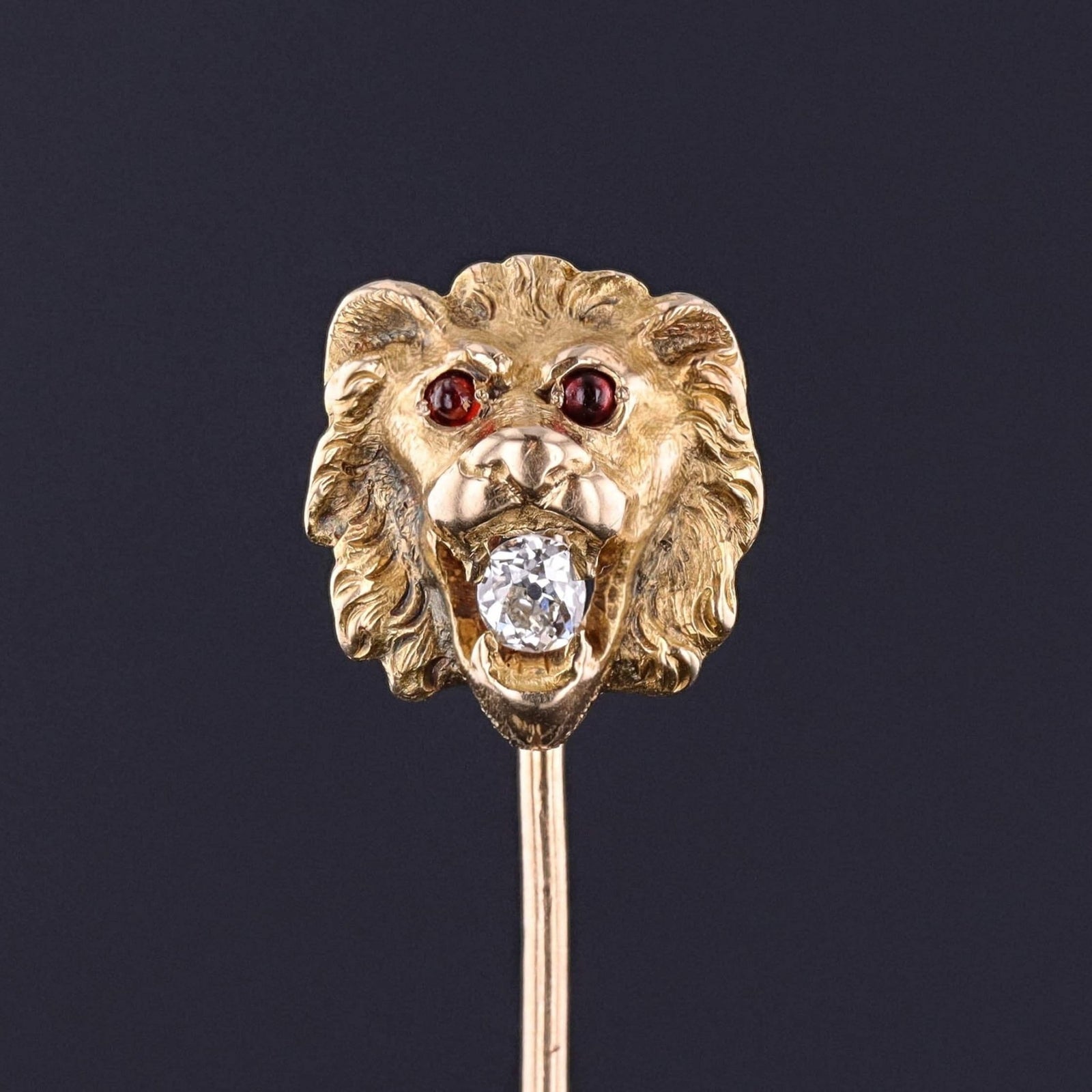Antique Lion Stickpin of 14k Gold - Trademark Antiques