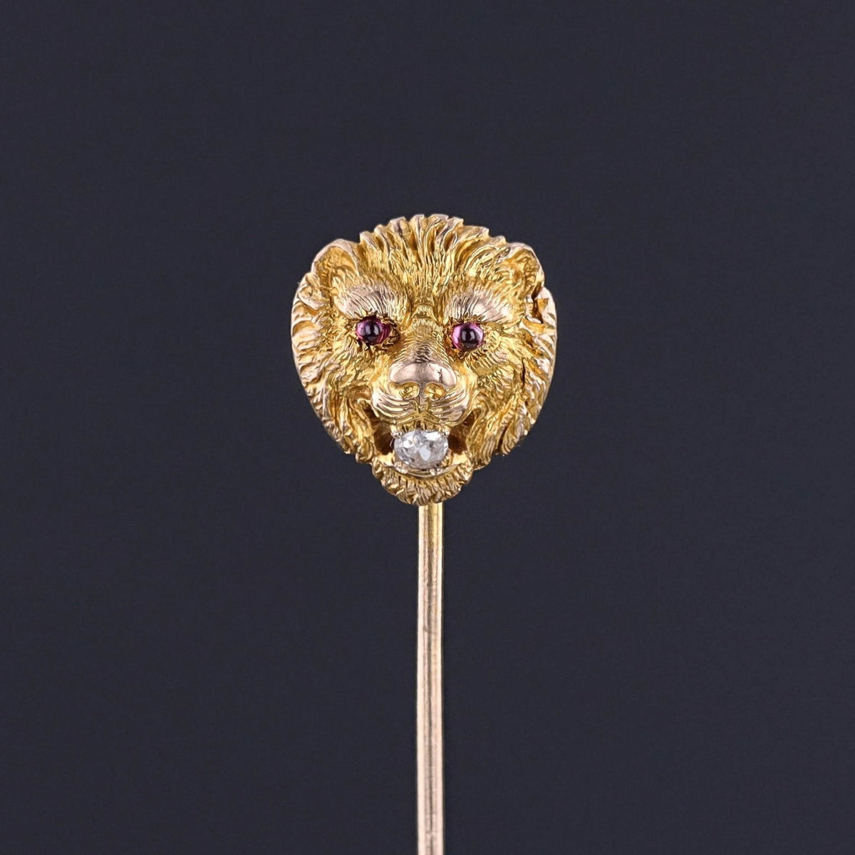Antique Lion Stickpin of 14k Gold - Trademark Antiques
