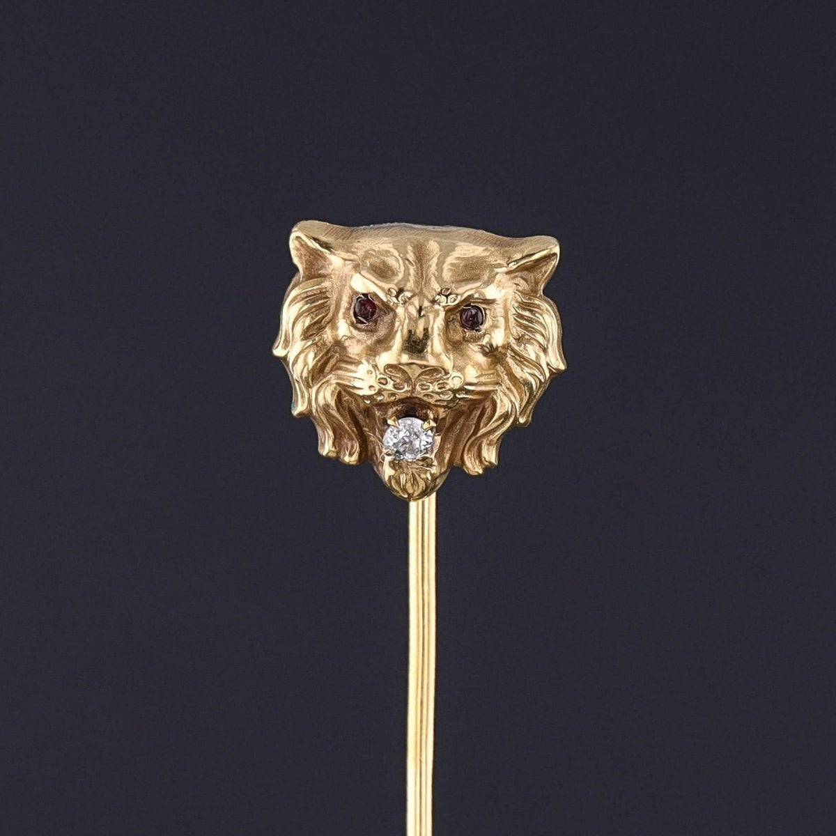 Antique Lion Stickpin of 14k Gold - Trademark Antiques