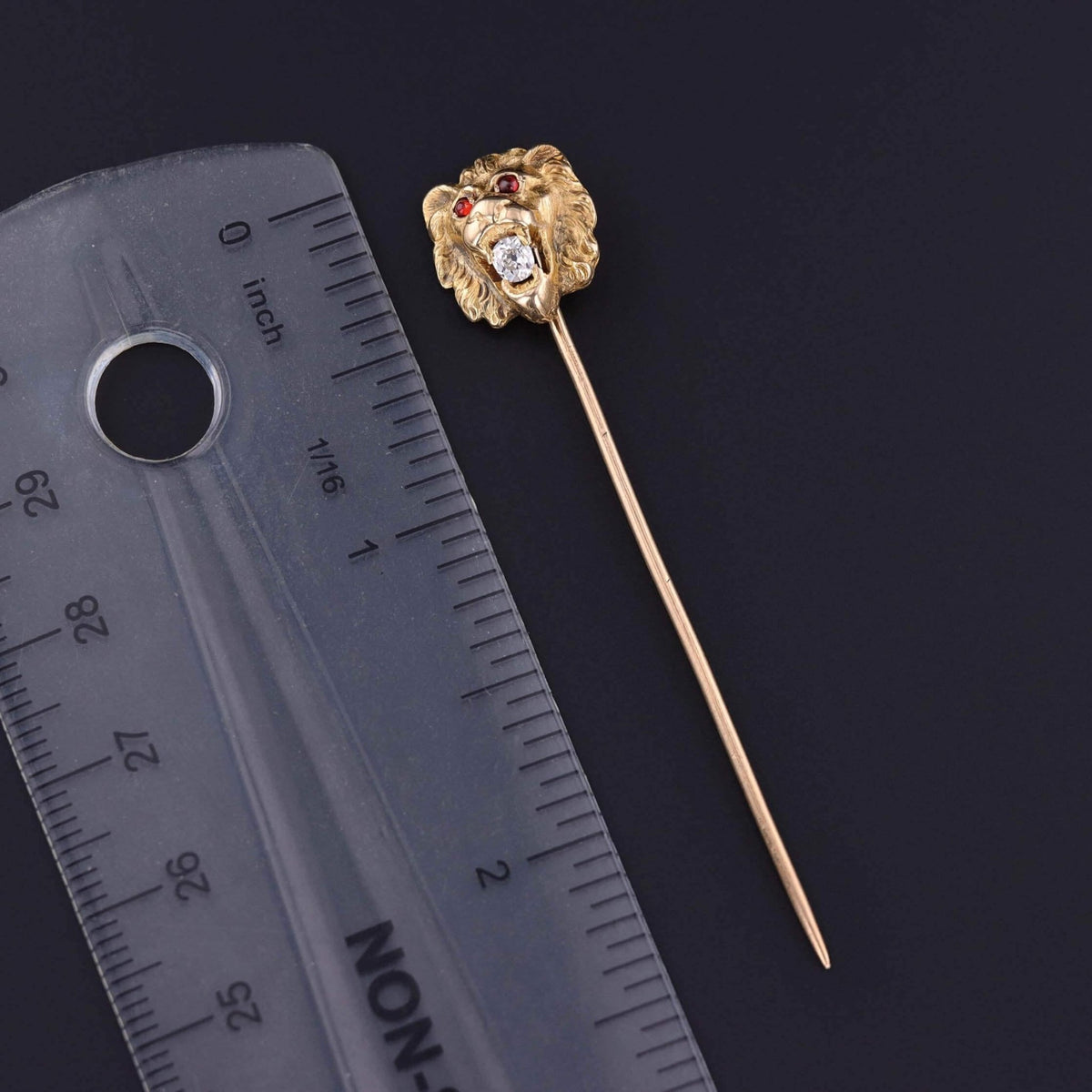 Antique Lion Stickpin of 14k Gold - Trademark Antiques