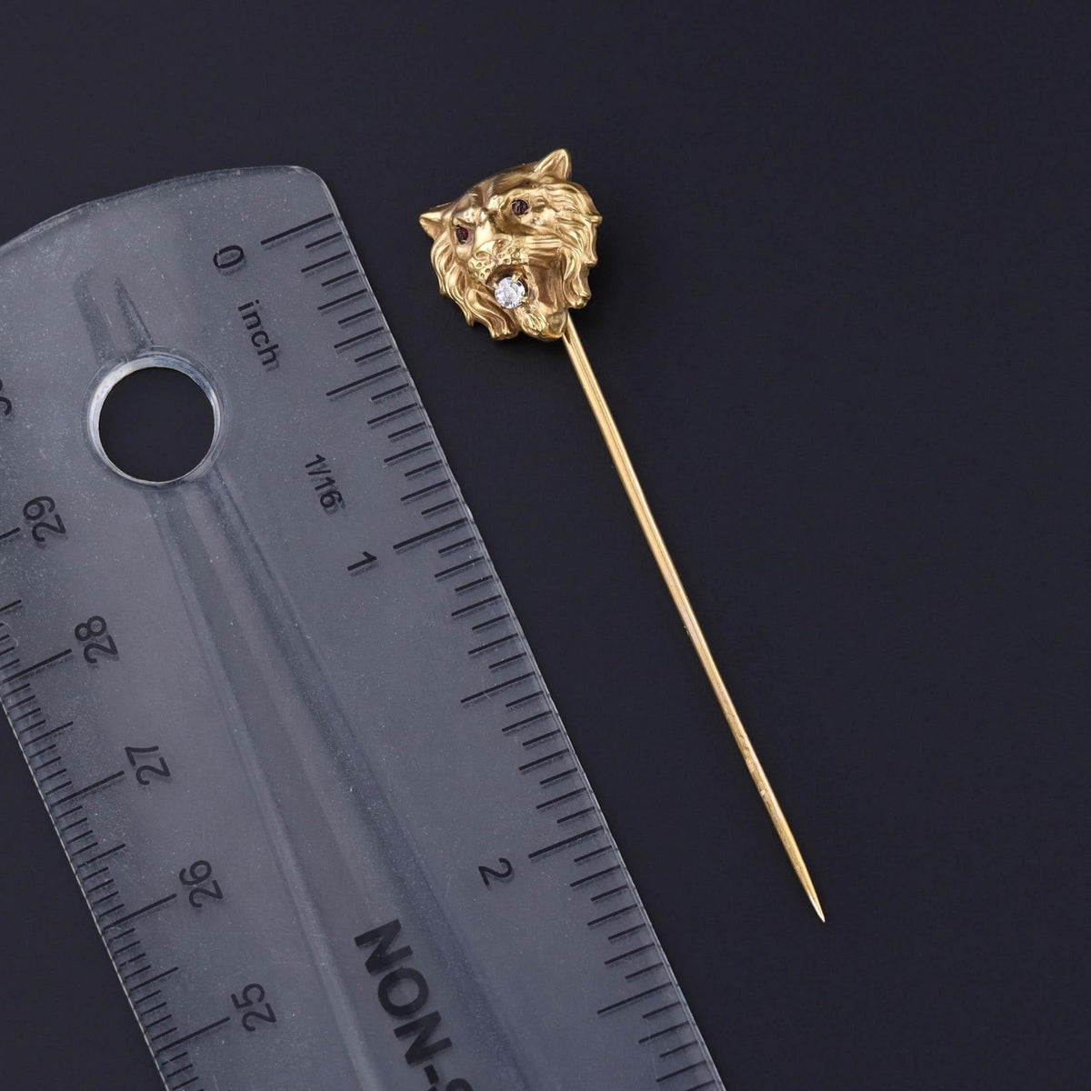 Antique Lion Stickpin of 14k Gold - Trademark Antiques