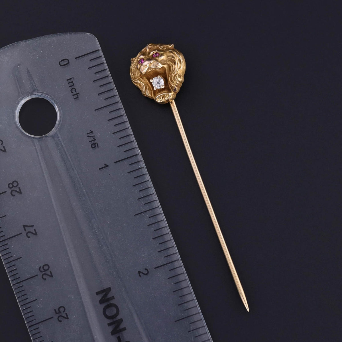 Antique Lion Stickpin of 14k Gold - Trademark Antiques
