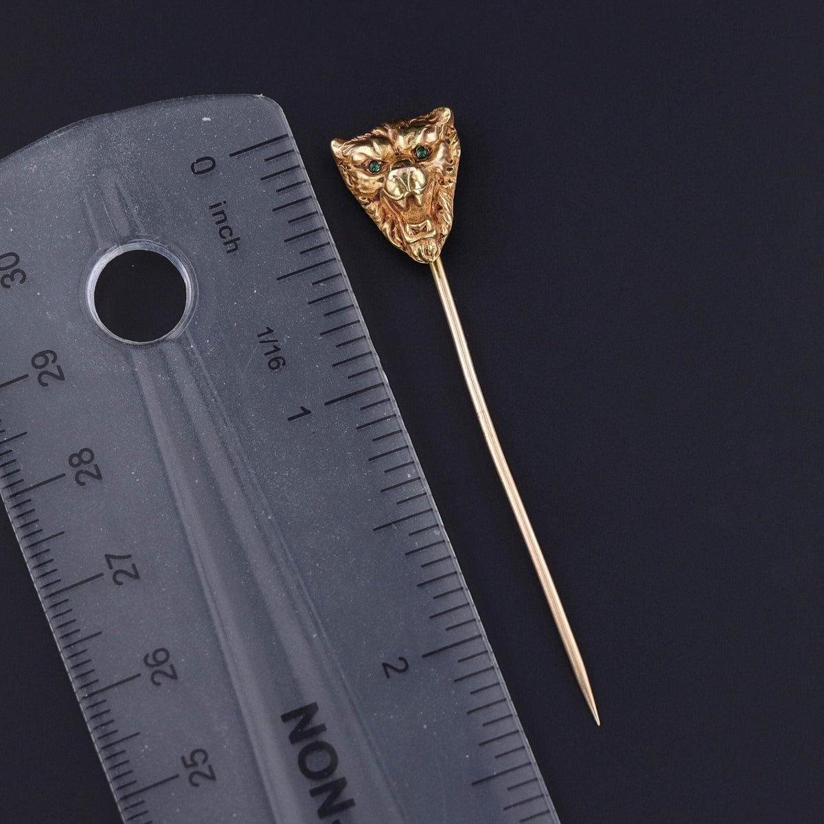 Antique Lion Stickpin of 14k Gold - Trademark Antiques