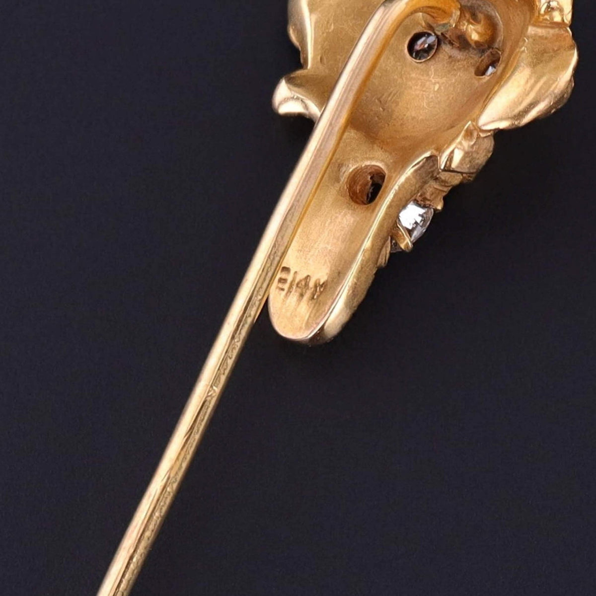 Antique Lion Stickpin of 14k Gold - Trademark Antiques