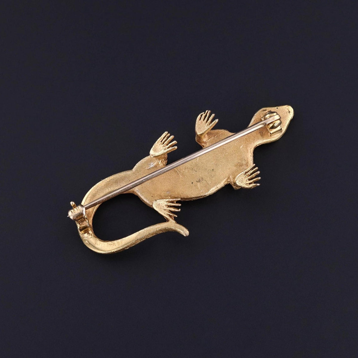 Antique Lizard Brooch of 14k Gold - Trademark Antiques