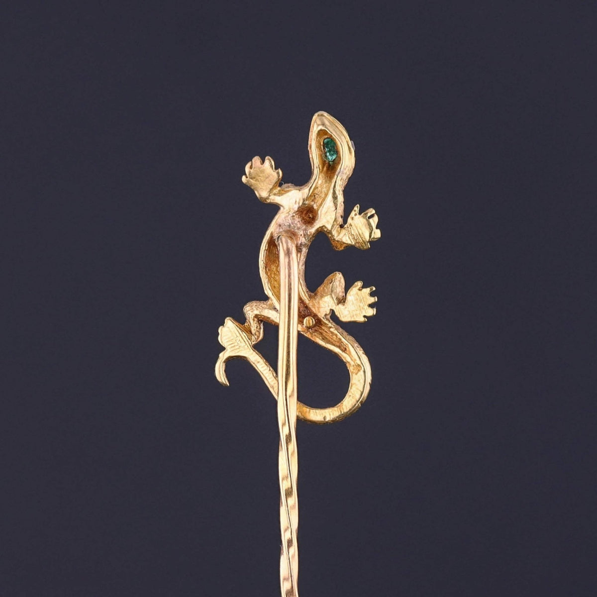 Antique Lizard Stickpin of 18k Gold - Trademark Antiques