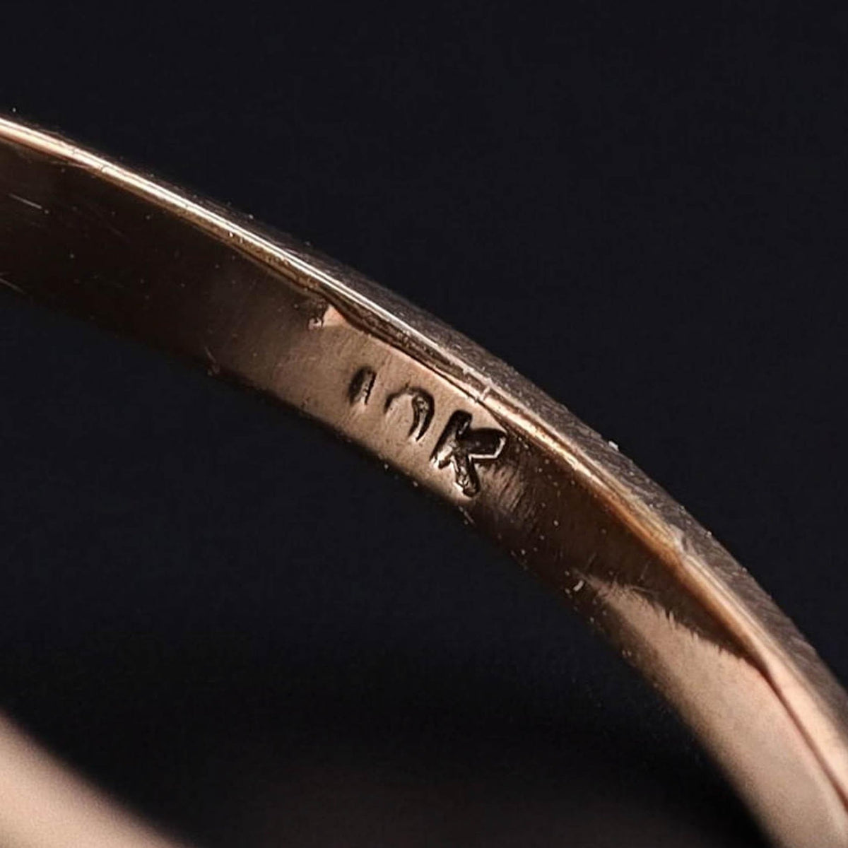 Antique Locket Ring of 10k Gold Onyx &amp; Diamond - Trademark Antiques