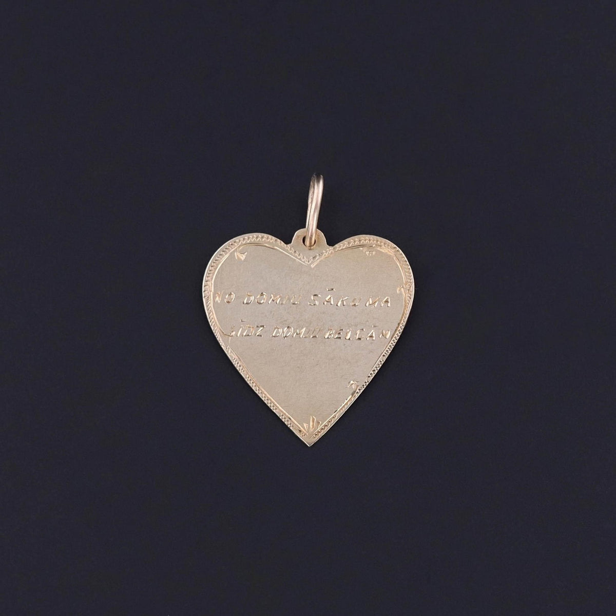 Antique Love Token Heart Pendant of 14k Gold - Trademark Antiques