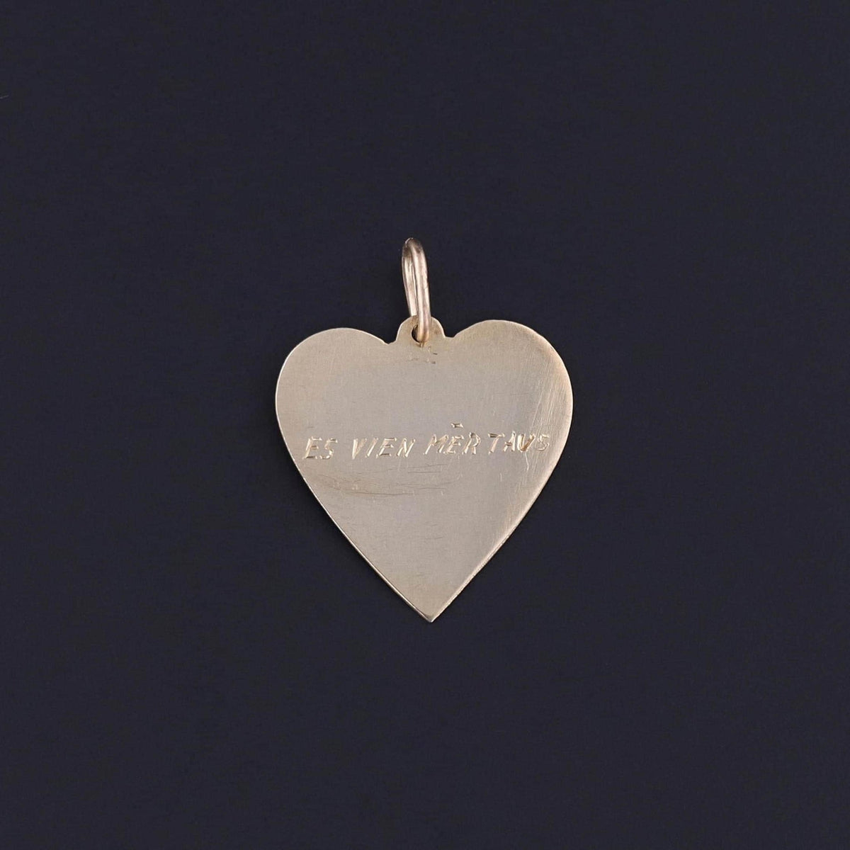 Antique Love Token Heart Pendant of 14k Gold - Trademark Antiques