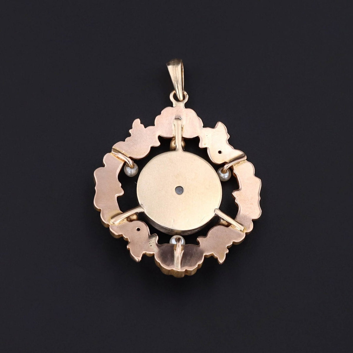 Antique Man in the Moon Conversion Pendant of 14k Gold - Trademark Antiques