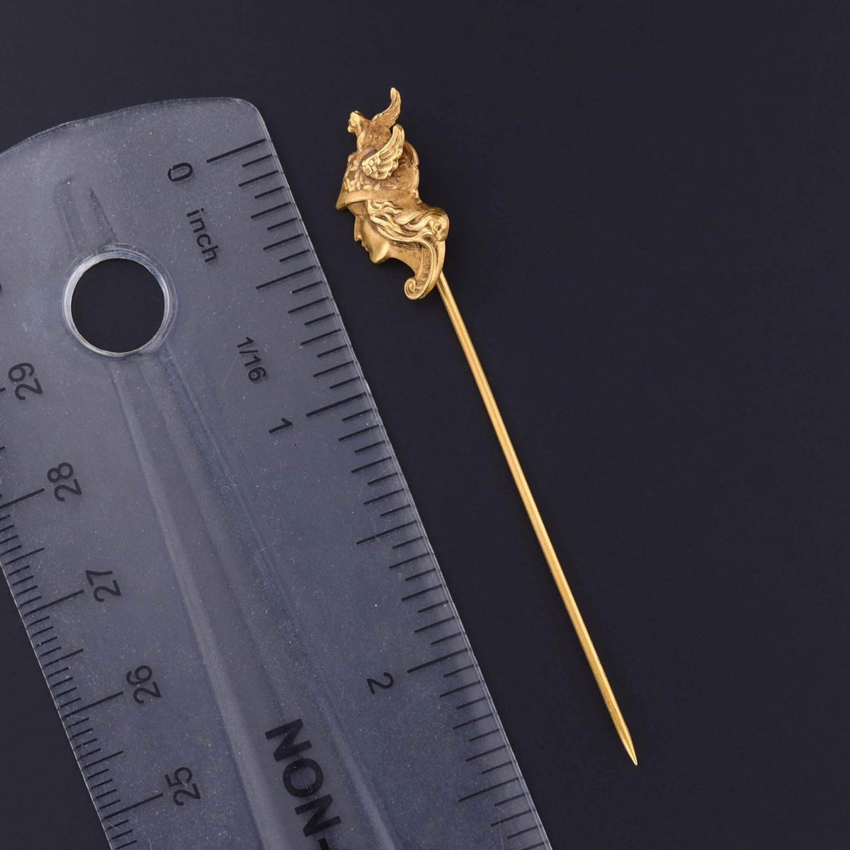 Antique Mercury or Hermes Stickpin of 10k Gold - Trademark Antiques