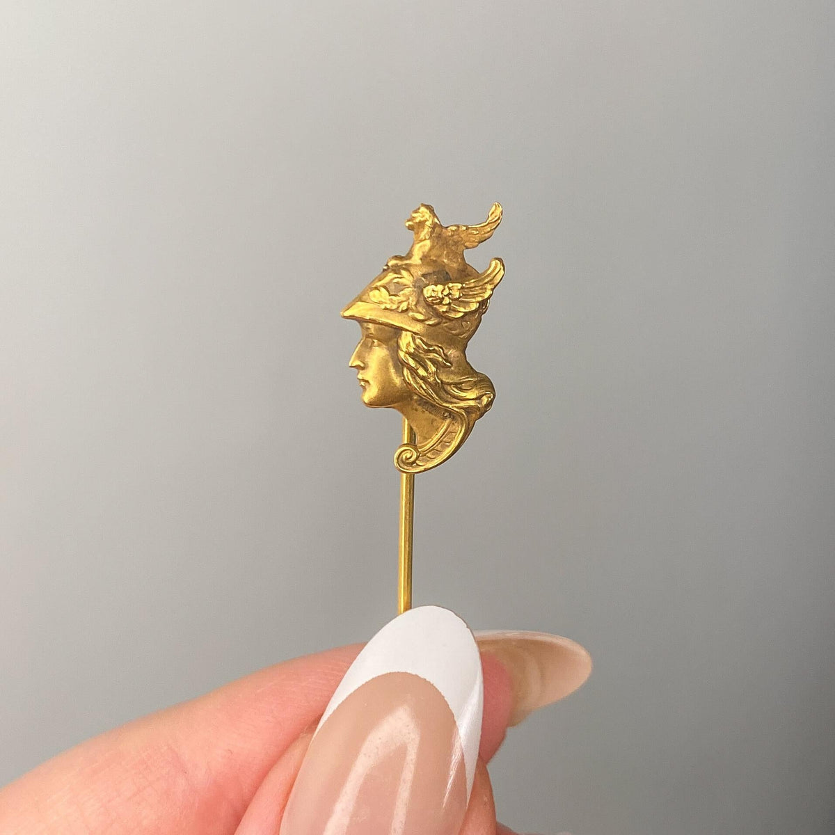 Antique Mercury or Hermes Stickpin of 10k Gold - Trademark Antiques