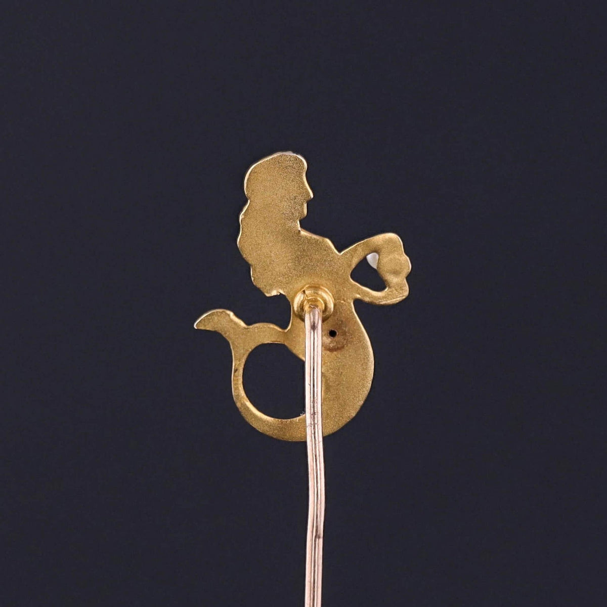 Antique Mermaid Stickpin or Charm of 10k Gold - Trademark Antiques