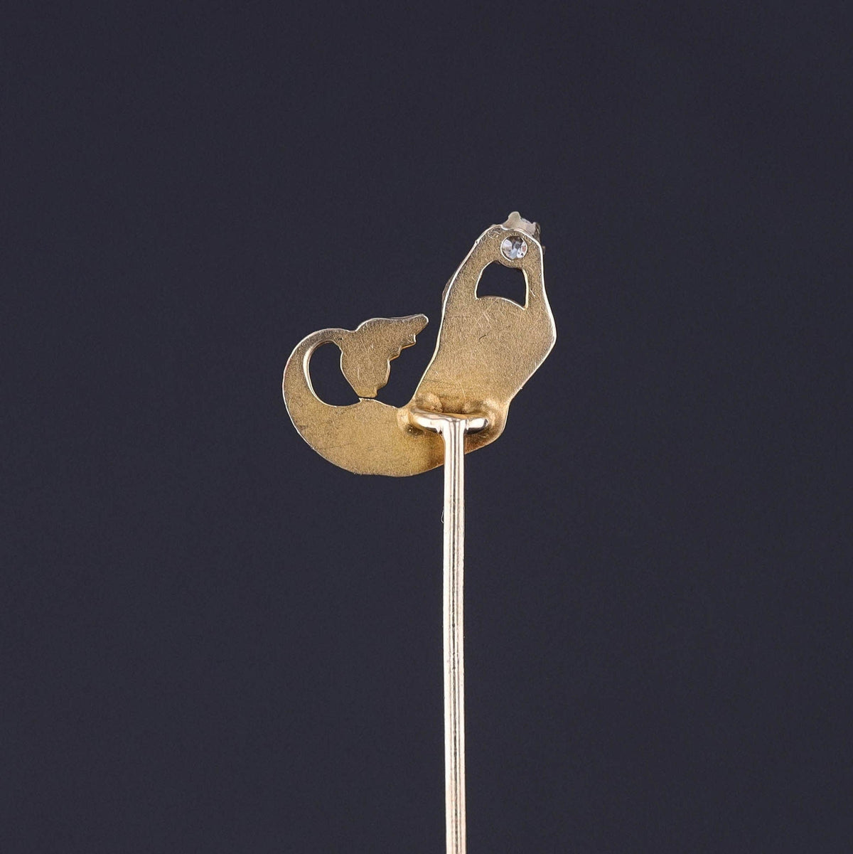 Antique Mermaid Stickpin or Charm of 15k Gold - Trademark Antiques