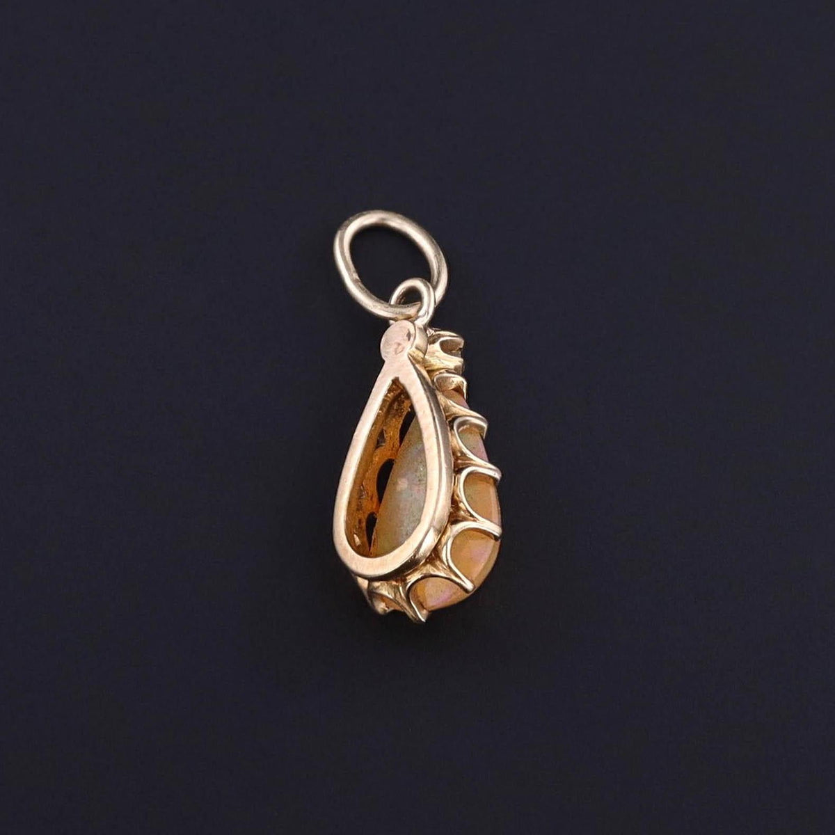 Antique Mexican Fire Opal Charm of 18k Gold - Trademark Antiques