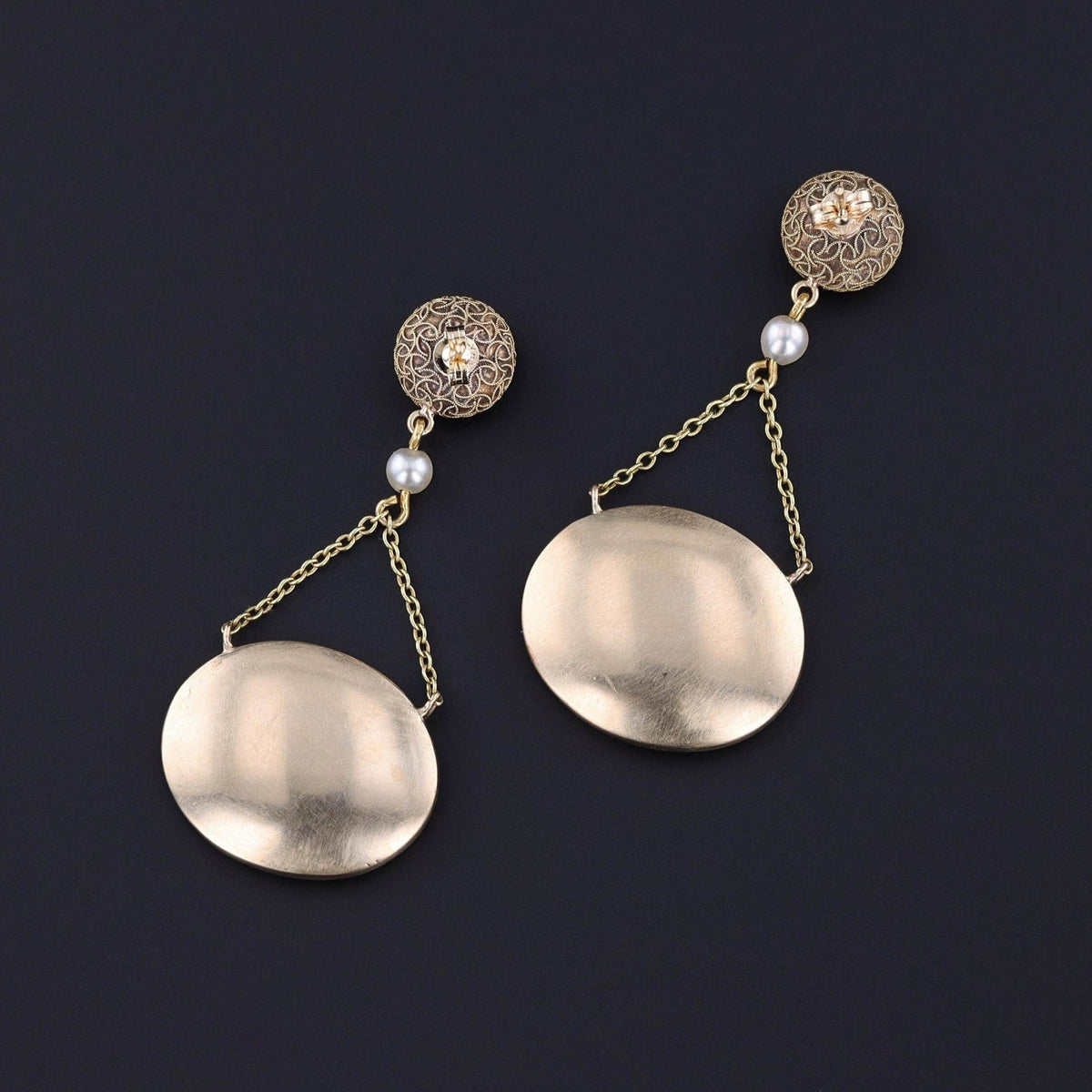 Antique Micromosaic Bird Earrings of 14k Gold - Trademark Antiques