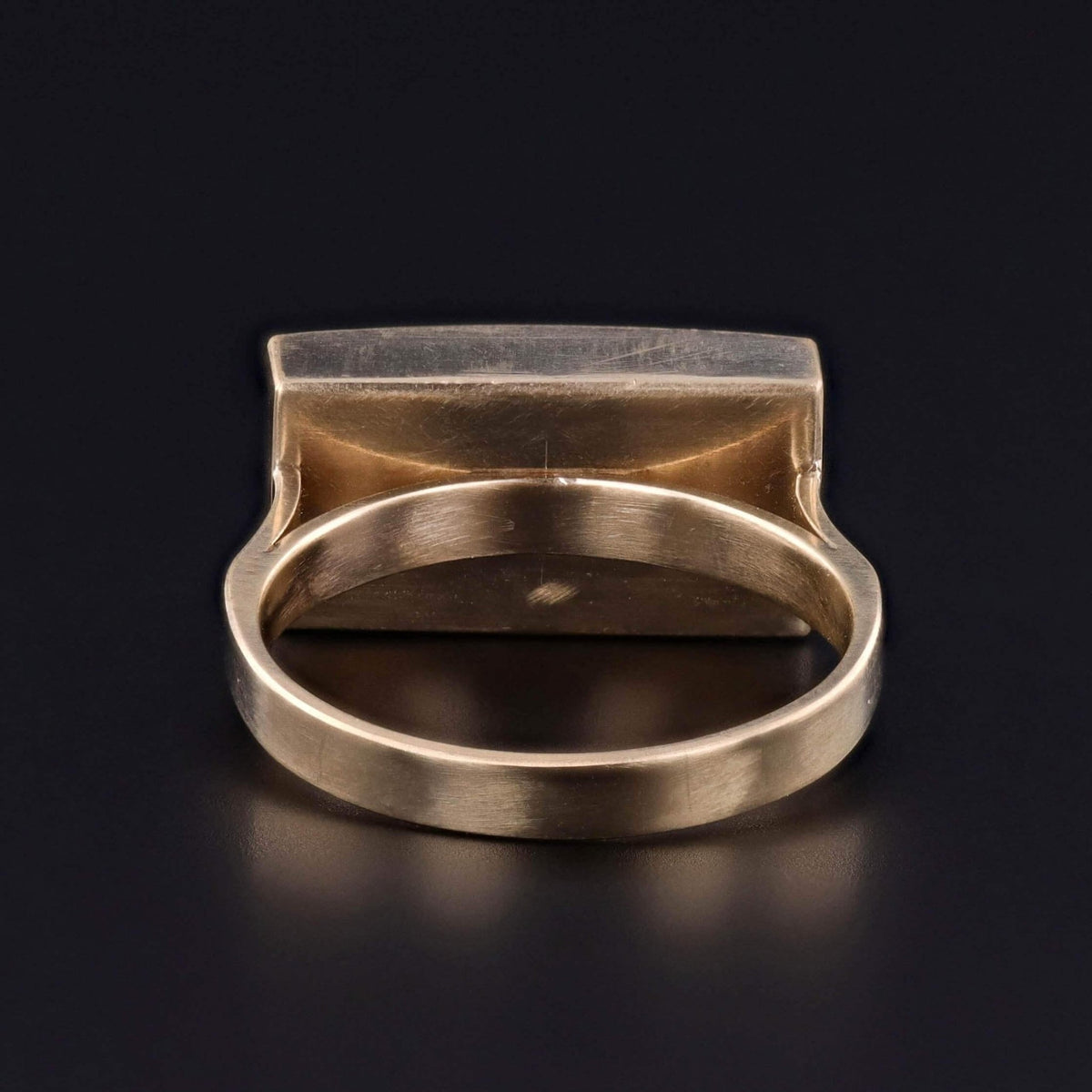 Antique Micromosaic Pegasus Ring of 14k Gold - Trademark Antiques