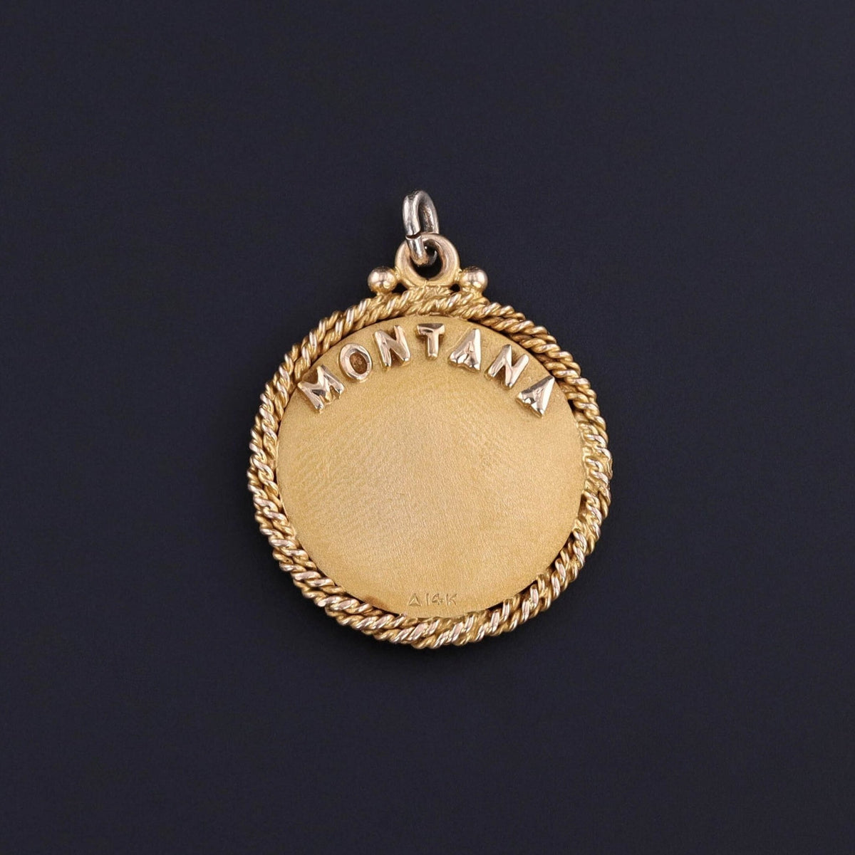 Antique Montana Sunrise Pendant of 14k Gold - Trademark Antiques