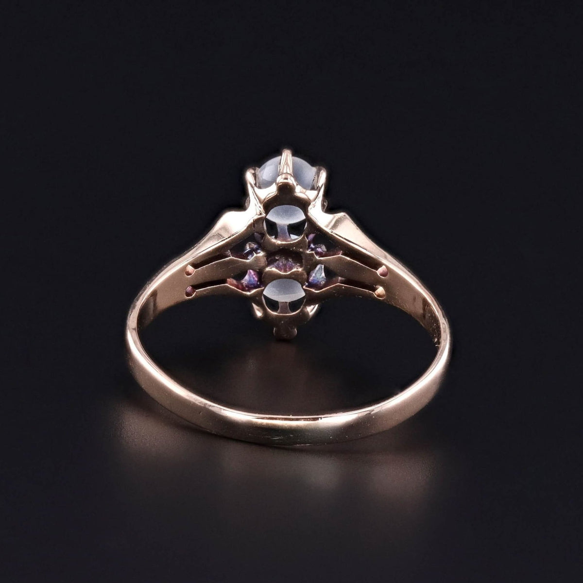 Antique Moonstone Ball Ring of 10k Gold - Trademark Antiques