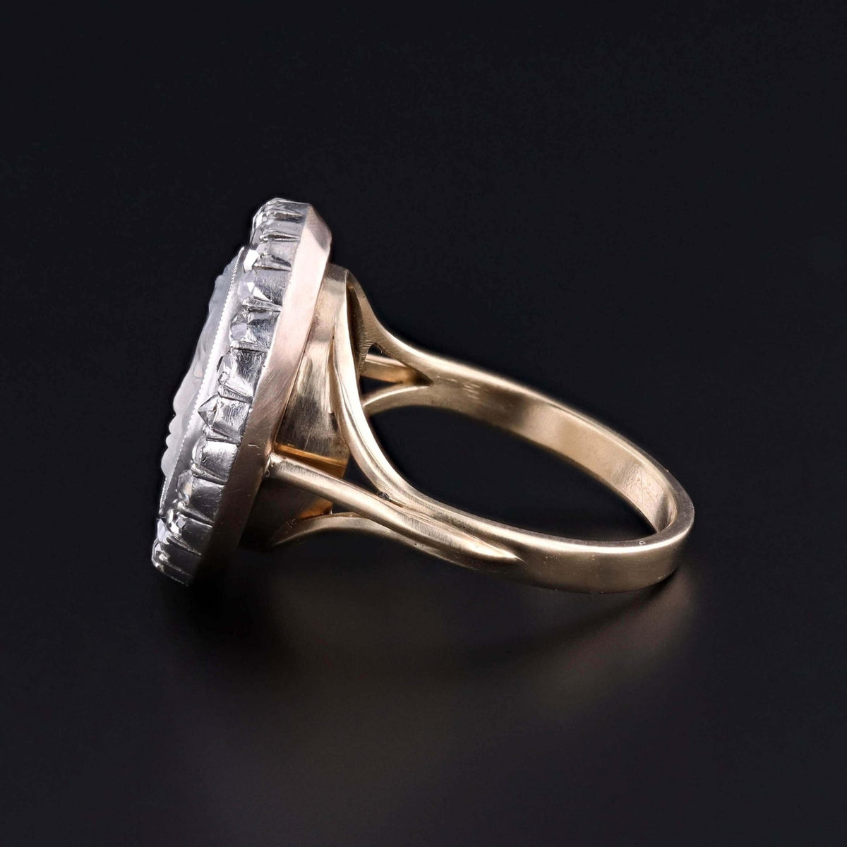 Antique Moonstone Cameo Ring of 14k Gold - Trademark Antiques