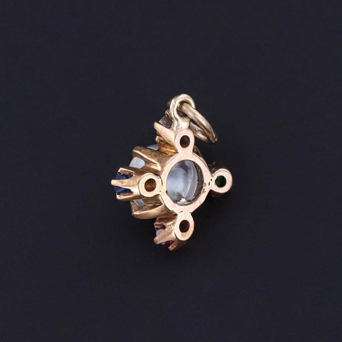 Antique Moonstone Charm of 14k Gold - Trademark Antiques