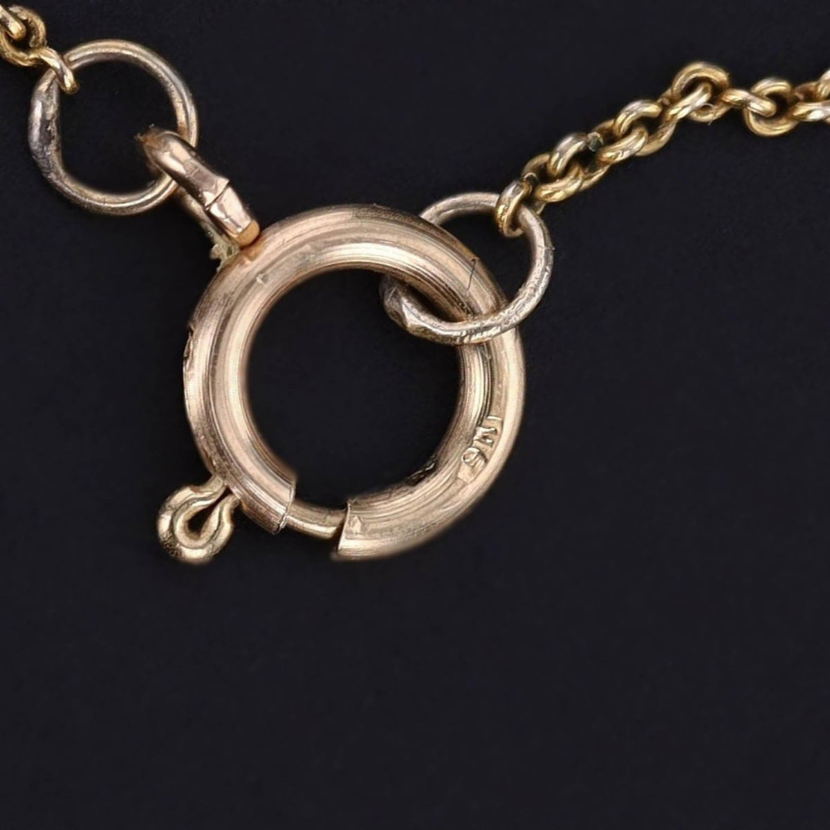 Antique Moonstone Festoon Necklace of 10k Gold - Trademark Antiques