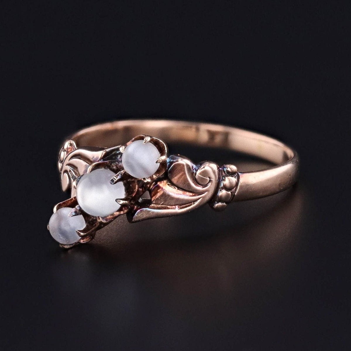 Antique Moonstone Orb Ring of 10k Gold - Trademark Antiques