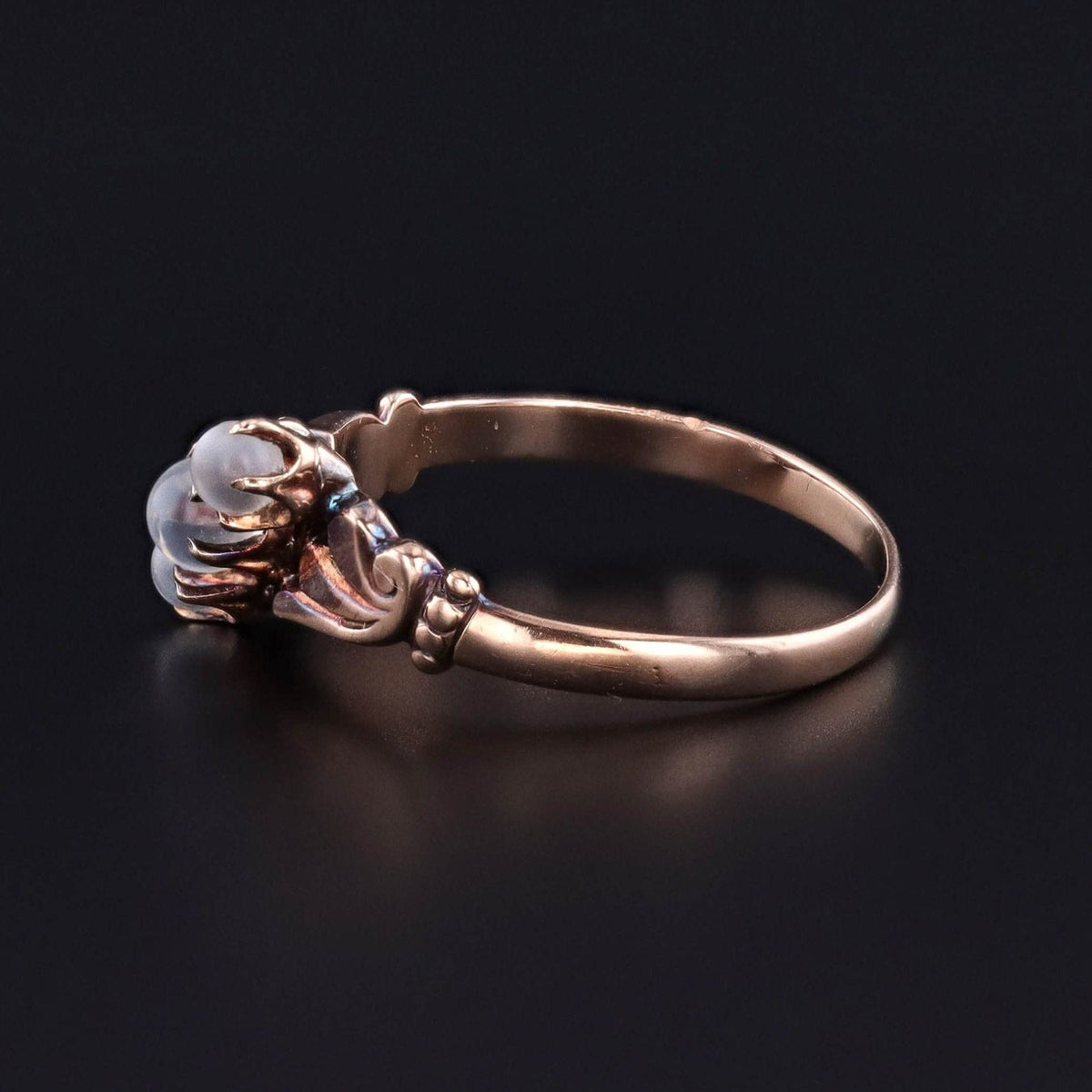 Antique Moonstone Orb Ring of 10k Gold - Trademark Antiques