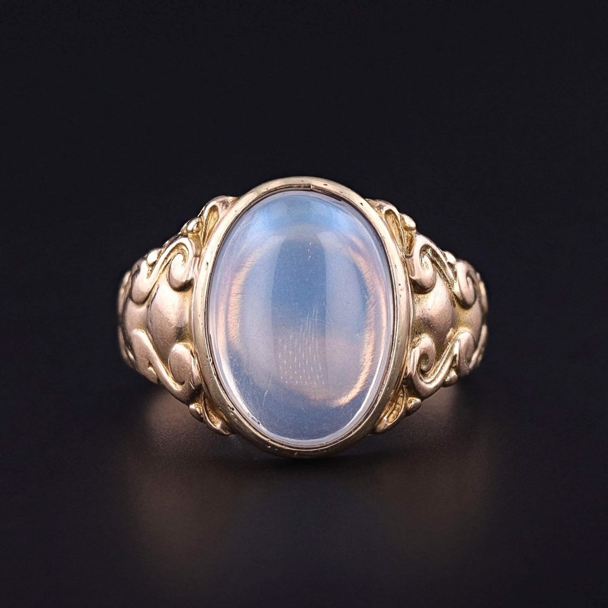 Antique Moonstone Ring of 10k Gold - Trademark Antiques