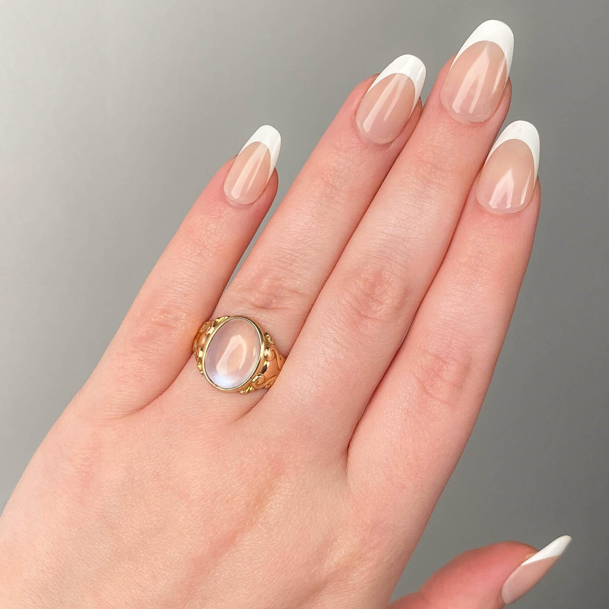Antique Moonstone Ring of 10k Gold - Trademark Antiques