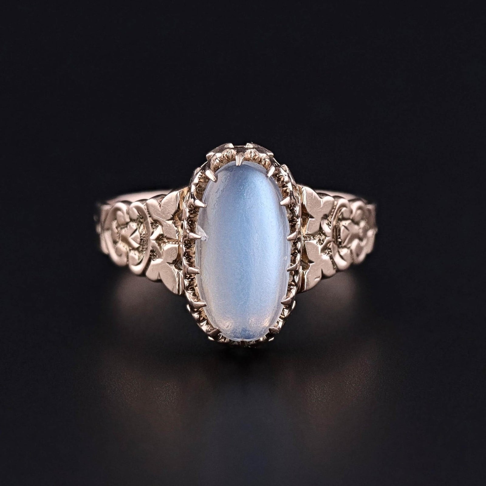 Antique Moonstone Ring of 10k Gold - Trademark Antiques