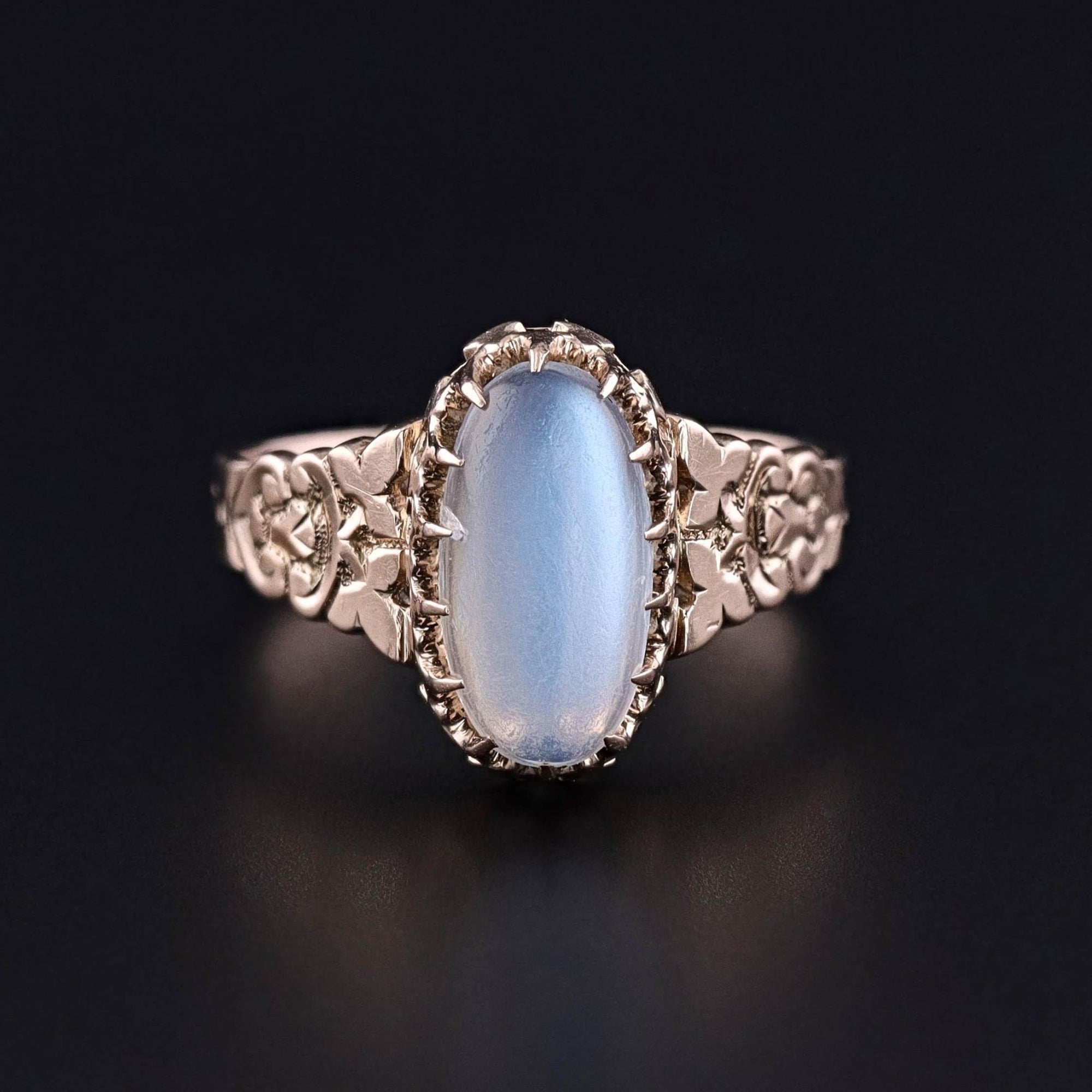 Antique Moonstone Ring of 10k Gold - Trademark Antiques