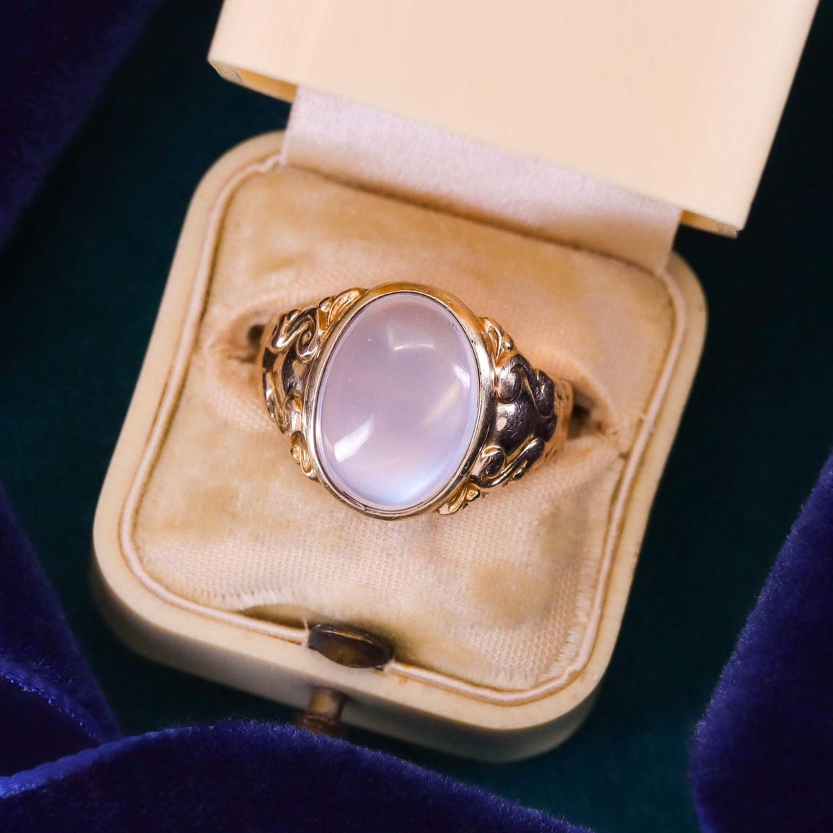 Antique Moonstone Ring of 10k Gold - Trademark Antiques