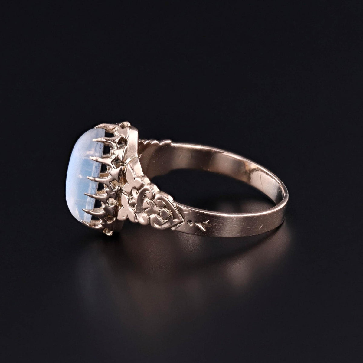 Antique Moonstone Ring of 10k Gold - Trademark Antiques