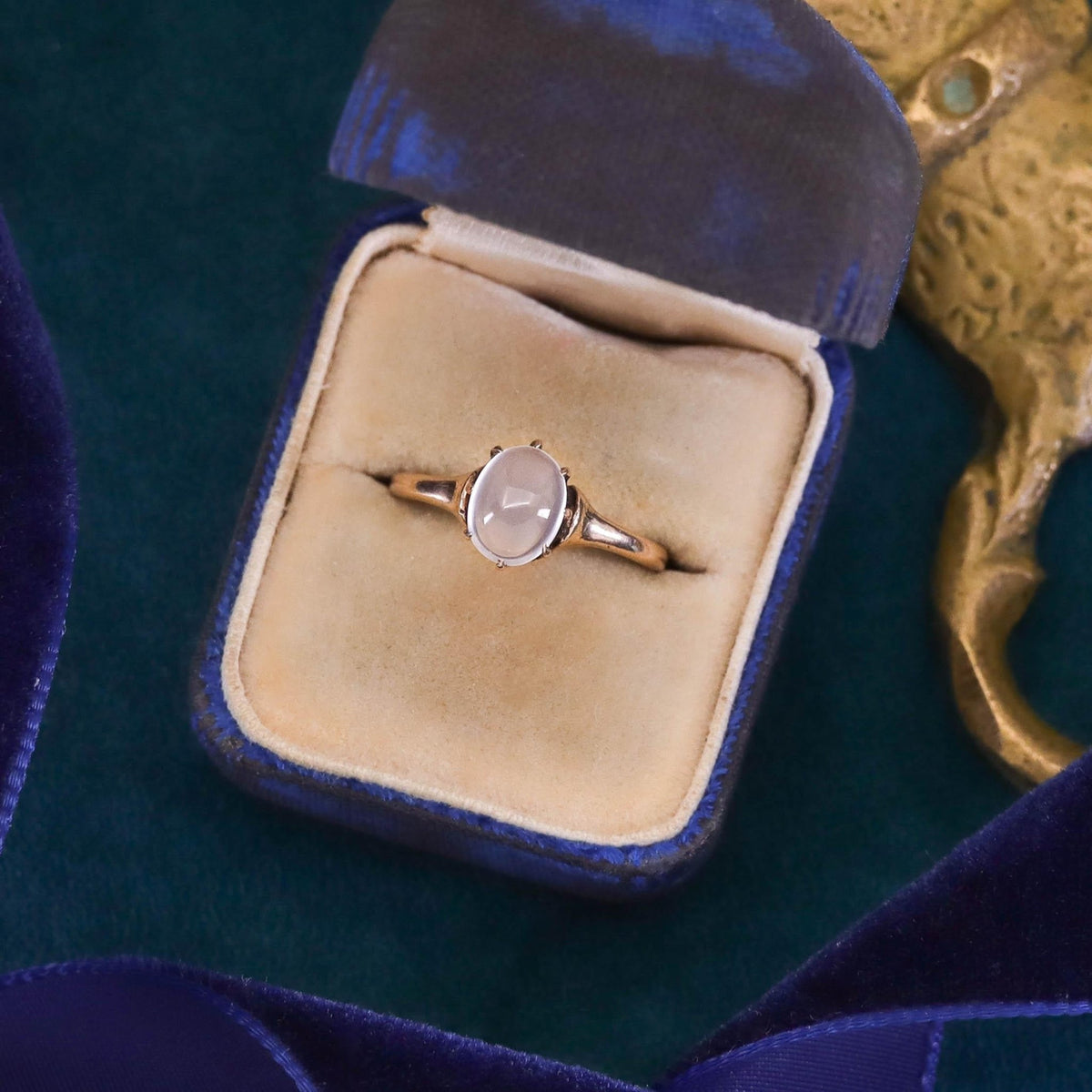 Antique Moonstone Ring of 10k Gold - Trademark Antiques